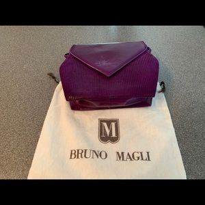Purple leather vintage Bruno Magli bag